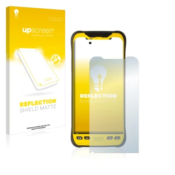 Vorderseite einer Produktverpackung mit dem Markenlogo upscreen. Daneben ist das Gerät Trimble TDC600 mit dem zugehörigen Disp