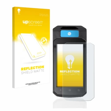 Vorderseite einer Produktverpackung mit dem Markenlogo upscreen. Daneben ist das Gerät Accu-Chek Insight mit DBLG1 mit dem zug