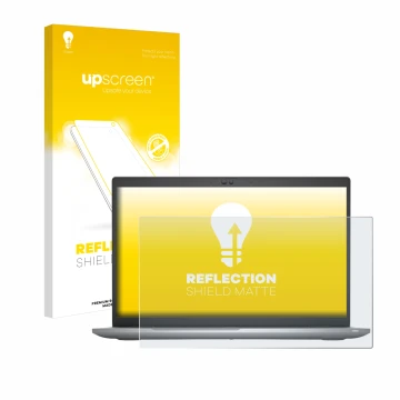 Vorderseite einer Produktverpackung mit dem Markenlogo upscreen. Daneben ist das Gerät Dell Latitude 5520 mit dem zugehörigen 