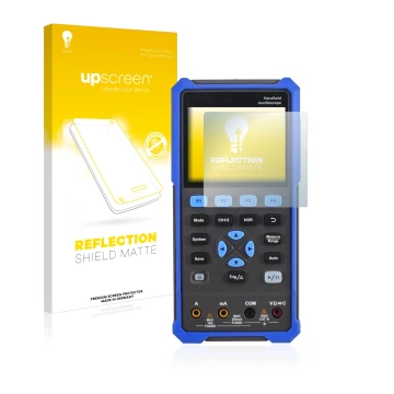Vorderseite einer Produktverpackung mit dem Markenlogo upscreen. Daneben ist das Gerät Owon HDS 200 Series mit dem zugehörigen