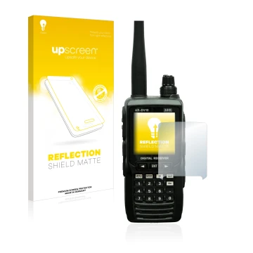 Vorderseite einer Produktverpackung mit dem Markenlogo upscreen. Daneben ist das Gerät Aor AR-DV10 mit dem zugehörigen Display