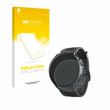 Vorderseite einer Produktverpackung mit dem Markenlogo upscreen. Daneben ist das Gerät Kiprun 500 mit dem zugehörigen Displays