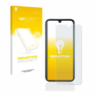 Vorderseite einer Produktverpackung mit dem Markenlogo upscreen. Daneben ist das Gerät Brondi Midnight Sky mit dem zugehörigen