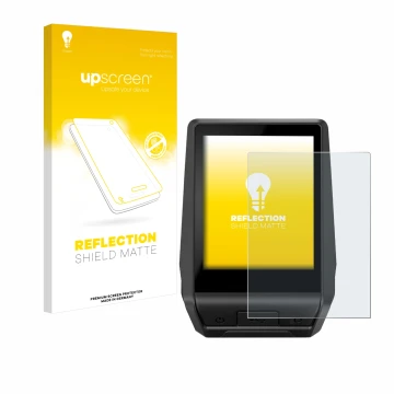 Vorderseite einer Produktverpackung mit dem Markenlogo upscreen. Daneben ist das Gerät Bosch Nyon 2 2021 mit dem zugehörigen D