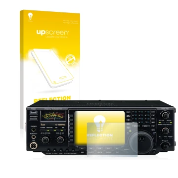 Vorderseite einer Produktverpackung mit dem Markenlogo upscreen. Daneben ist das Gerät Icom IC-756 Pro III mit dem zugehörigen