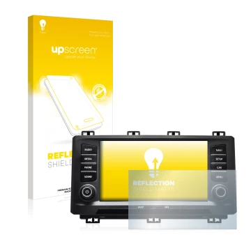 Vorderseite einer Produktverpackung mit dem Markenlogo upscreen. Daneben ist das Gerät Seat Ateca 2017 mit dem zugehörigen Dis