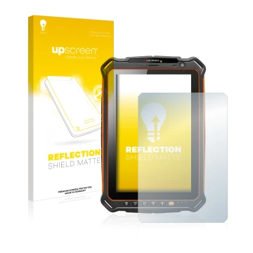 Vorderseite einer Produktverpackung mit dem Markenlogo upscreen. Daneben ist das Gerät i.safe MOBILE IS930.1 mit dem zugehörig