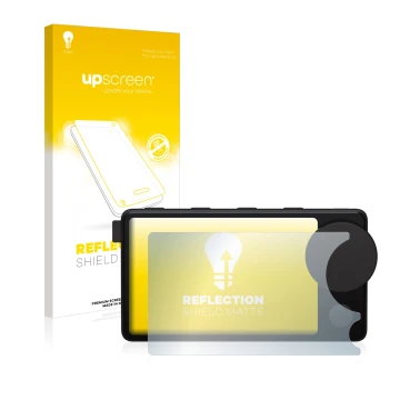 Vorderseite einer Produktverpackung mit dem Markenlogo upscreen. Daneben ist das Gerät Spotify Car Thing mit dem zugehörigen D