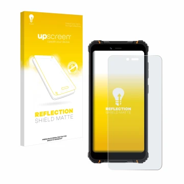 Vorderseite einer Produktverpackung mit dem Markenlogo upscreen. Daneben ist das Gerät Hotwav T5 Pro mit dem zugehörigen Displ