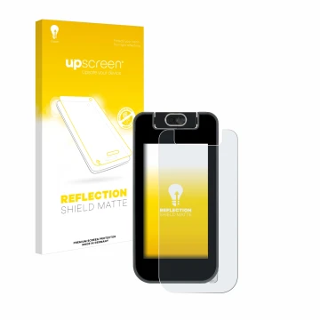 Vorderseite einer Produktverpackung mit dem Markenlogo upscreen. Daneben ist das Gerät Vtech KidiBuzz 3 mit dem zugehörigen Di