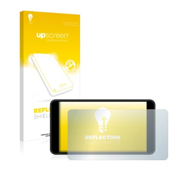 Vorderseite einer Produktverpackung mit dem Markenlogo upscreen. Daneben ist das Gerät Portkeys PT5 II mit dem zugehörigen Dis