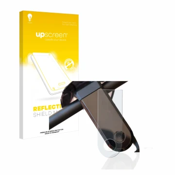 Vorderseite einer Produktverpackung mit dem Markenlogo upscreen. Daneben ist das Gerät NIU KQi3 Sport mit dem zugehörigen Disp