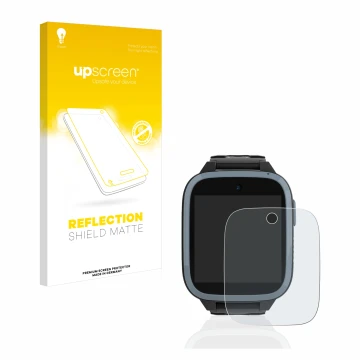 Vorderseite einer Produktverpackung mit dem Markenlogo upscreen. Daneben ist das Gerät Xplora XGO3 (1. Gen.) mit dem zugehörig