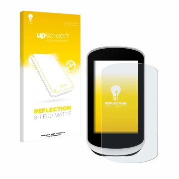 Vorderseite einer Produktverpackung mit dem Markenlogo upscreen. Daneben ist das Gerät Garmin Edge Explore 2 mit dem zugehörig