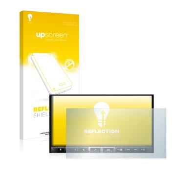 Vorderseite einer Produktverpackung mit dem Markenlogo upscreen. Daneben ist das Gerät Alpine iLX-705D mit dem zugehörigen Dis