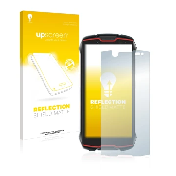 Vorderseite einer Produktverpackung mit dem Markenlogo upscreen. Daneben ist das Gerät Cubot King Kong Mini 2 Pro mit dem zuge