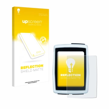 Vorderseite einer Produktverpackung mit dem Markenlogo upscreen. Daneben ist das Gerät Sigma BC 12.0 WL mit dem zugehörigen Di