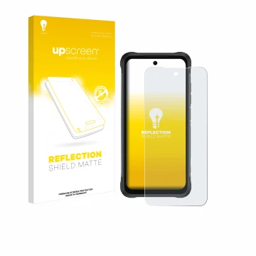 Vorderseite einer Produktverpackung mit dem Markenlogo upscreen. Daneben ist das Gerät Umidigi Bison 2 Pro mit dem zugehörigen