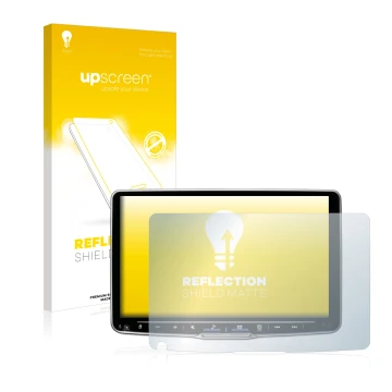 Vorderseite einer Produktverpackung mit dem Markenlogo upscreen. Daneben ist das Gerät Alpine iLX-F905D mit dem zugehörigen Di