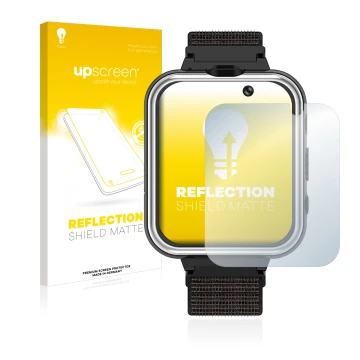 Vorderseite einer Produktverpackung mit dem Markenlogo upscreen. Daneben ist das Gerät Pthtechus X32 mit dem zugehörigen Displ