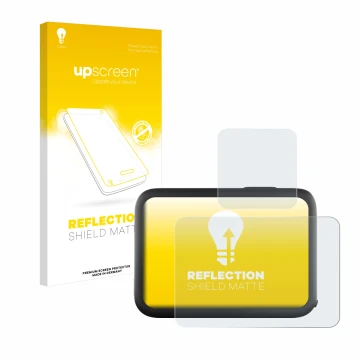 Vorderseite einer Produktverpackung mit dem Markenlogo upscreen. Daneben ist das Gerät GoPro Hero 11 Black mit dem zugehörigen