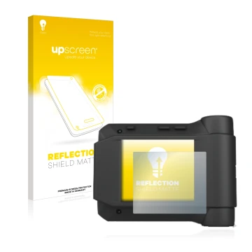 Vorderseite einer Produktverpackung mit dem Markenlogo upscreen. Daneben ist das Gerät Swissphone s.Quad X35 mit dem zugehörig