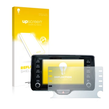Vorderseite einer Produktverpackung mit dem Markenlogo upscreen. Daneben ist das Gerät Toyota Yaris Cross 8