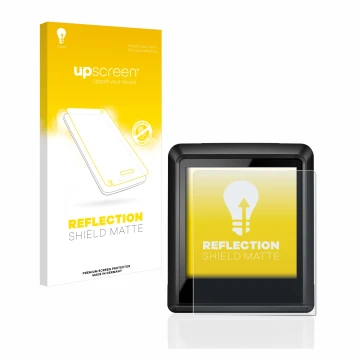 Vorderseite einer Produktverpackung mit dem Markenlogo upscreen. Daneben ist das Gerät Bosch Intuvia 100 mit dem zugehörigen D