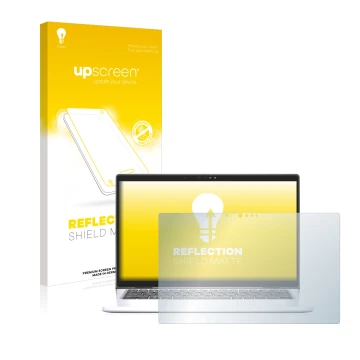 Vorderseite einer Produktverpackung mit dem Markenlogo upscreen. Daneben ist das Gerät Dell Latitude 7330 Laptop mit dem zugeh
