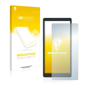 Vorderseite einer Produktverpackung mit dem Markenlogo upscreen. Daneben ist das Gerät Hisense Touch Lite mit dem zugehörigen 