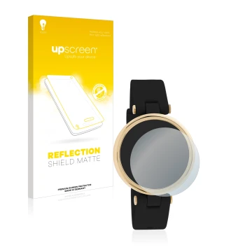 Vorderseite einer Produktverpackung mit dem Markenlogo upscreen. Daneben ist das Gerät Oozoo Smartwatches Q0040 2/3/4/5/6/7/8/