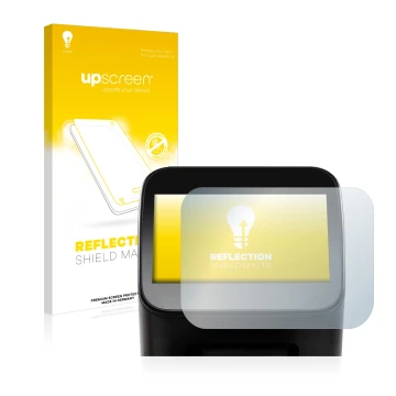 Vorderseite einer Produktverpackung mit dem Markenlogo upscreen. Daneben ist das Gerät Shaper Origin Gen2 mit dem zugehörigen 