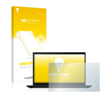 Vorderseite einer Produktverpackung mit dem Markenlogo upscreen. Daneben ist das Gerät Lenovo ThinkPad L15 Gen 3 mit dem zugeh