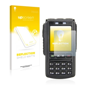 Vorderseite einer Produktverpackung mit dem Markenlogo upscreen. Daneben ist das Gerät AnyTone BT-01 mit dem zugehörigen Displ