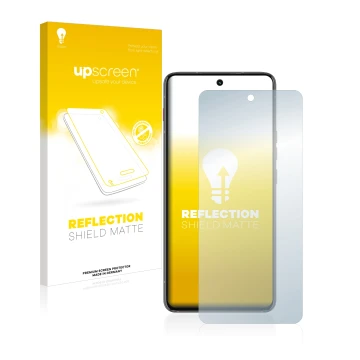 Vorderseite einer Produktverpackung mit dem Markenlogo upscreen. Daneben ist das Gerät Motorola ThinkPhone mit dem zugehörigen