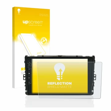 Vorderseite einer Produktverpackung mit dem Markenlogo upscreen. Daneben ist das Gerät Dynavin D8-DF63 10.1