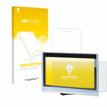 Vorderseite einer Produktverpackung mit dem Markenlogo upscreen. Daneben ist das Gerät Siemens Simatic HMI TP1900 Comfort mit 