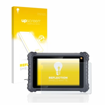 Vorderseite einer Produktverpackung mit dem Markenlogo upscreen. Daneben ist das Gerät Autel MaxiCom MK906Pro-TS mit dem zugeh