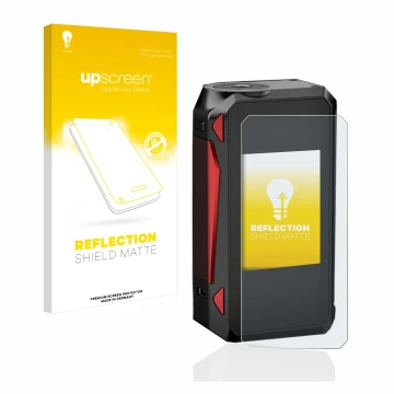 Vorderseite einer Produktverpackung mit dem Markenlogo upscreen. Daneben ist das Gerät Smok G-Priv 4 mit dem zugehörigen Displ