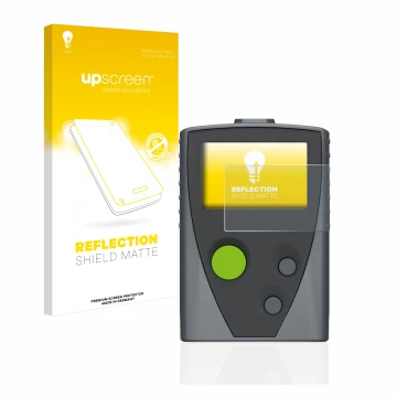 Vorderseite einer Produktverpackung mit dem Markenlogo upscreen. Daneben ist das Gerät Swissphone Boss 915 mit dem zugehörigen