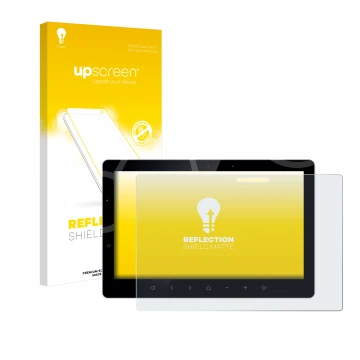 Vorderseite einer Produktverpackung mit dem Markenlogo upscreen. Daneben ist das Gerät Bewatec .Tablet SF 13