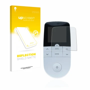 Vorderseite einer Produktverpackung mit dem Markenlogo upscreen. Daneben ist das Gerät Beurer EM 49 Digital TENS/EMS mit dem z