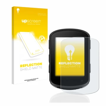 Vorderseite einer Produktverpackung mit dem Markenlogo upscreen. Daneben ist das Gerät Garmin Edge 840 mit dem zugehörigen Dis