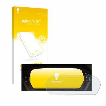 Vorderseite einer Produktverpackung mit dem Markenlogo upscreen. Daneben ist das Gerät Audi A3 2023 Virtual cockpit Plus mit d