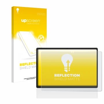 Vorderseite einer Produktverpackung mit dem Markenlogo upscreen. Daneben ist das Gerät Jumper EZpad M11 mit dem zugehörigen Di