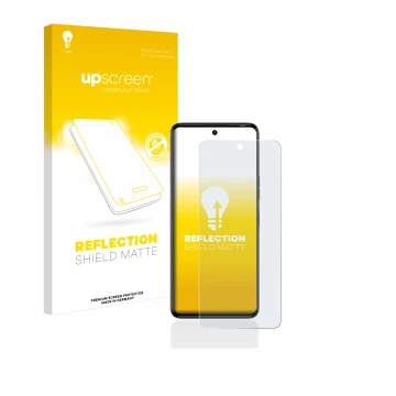 Vorderseite einer Produktverpackung mit dem Markenlogo upscreen. Daneben ist das Gerät Tecno Camon 20 Pro 5G mit dem zugehörig