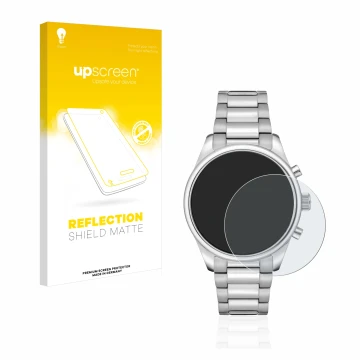 Vorderseite einer Produktverpackung mit dem Markenlogo upscreen. Daneben ist das Gerät Hugo Boss Chronograph 58114171 mit dem 