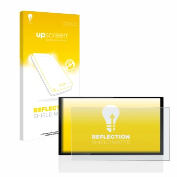 Vorderseite einer Produktverpackung mit dem Markenlogo upscreen. Daneben ist das Gerät Kenwood DMX 7722DABS mit dem zugehörige