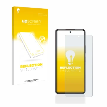 Vorderseite einer Produktverpackung mit dem Markenlogo upscreen. Daneben ist das Gerät Infinix Note 30 Pro mit dem zugehörigen