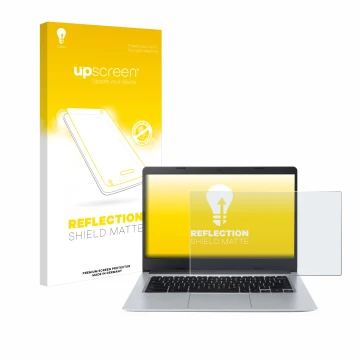 Vorderseite einer Produktverpackung mit dem Markenlogo upscreen. Daneben ist das Gerät Acer Chromebook Spin 314 CB314-2HT mit 